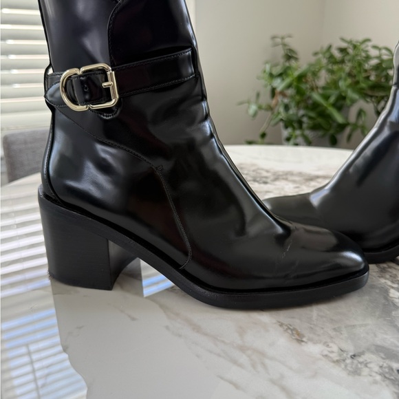3.1 Phillip Lim Glossy Black Ankle Boots THE MOST AMAZING LEATHER - Picture 5 of 13